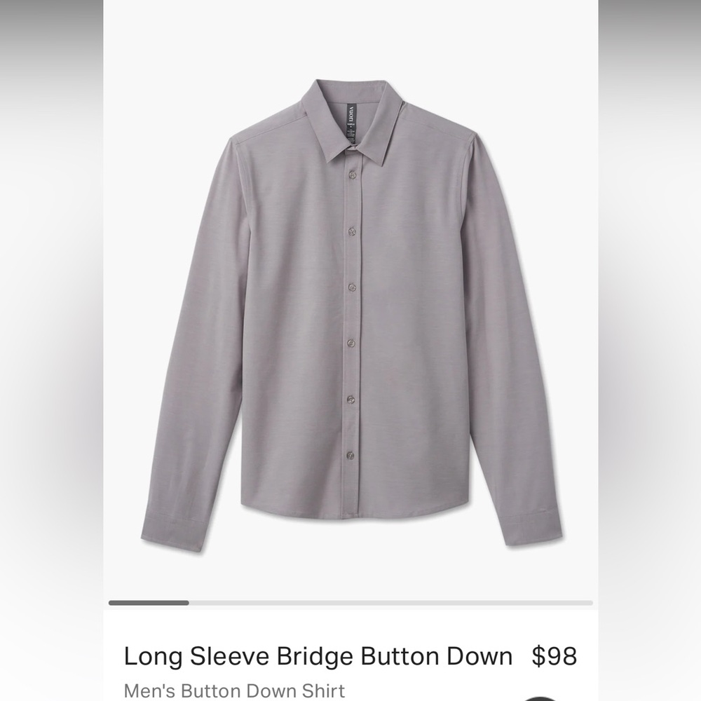 NWT Vuori long sleeve bridge button down shirt